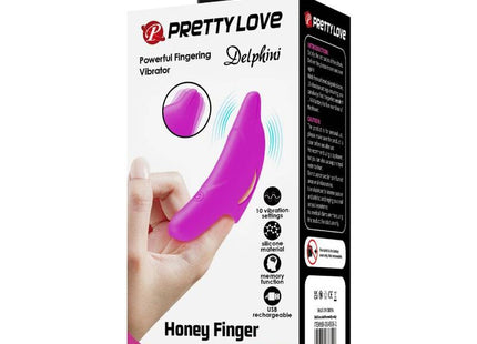 PRETTY LOVE - DELPHINI LEISTUNGSSTARKER LILA FINGERSTIMULATOR - Fingervibrator