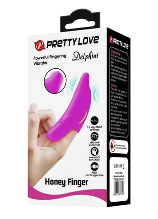 PRETTY LOVE - DELPHINI LEISTUNGSSTARKER LILA FINGERSTIMULATOR - Fingervibrator