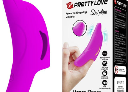 PRETTY LOVE - DELPHINI LEISTUNGSSTARKER LILA FINGERSTIMULATOR - Fingervibrator