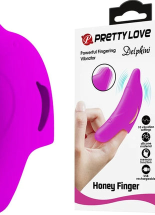 PRETTY LOVE - DELPHINI LEISTUNGSSTARKER LILA FINGERSTIMULATOR - Fingervibrator