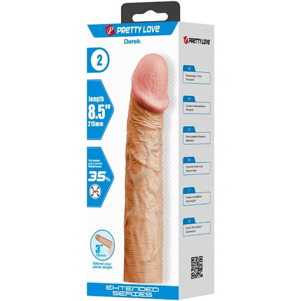 PRETTY LOVE - DEREK PENISHÜLLE MIT 7,6 CM VERLÄNGERUNG FLEISCH - Penishülle mit Verlängerung