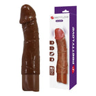 Brauner glossy silikon pretty love donald realistischer vibrator mit realistischer struktur und abgerundetem spitz