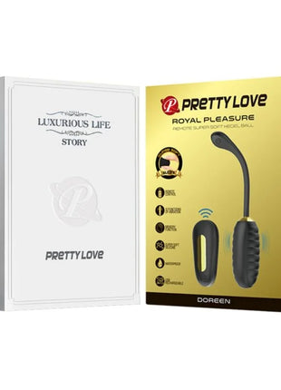 PRETTY LOVE - DOREEN LUXURY WIEDERAUFLADBARES VIBRIERENDES EI SCHWARZ MIT FERNBEDIENUNG - Vibrierendes Ei