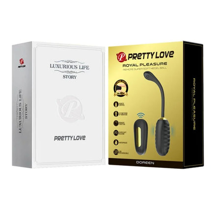 PRETTY LOVE - DOREEN LUXURY WIEDERAUFLADBARES VIBRIERENDES EI SCHWARZ MIT FERNBEDIENUNG - Vibrierendes Ei