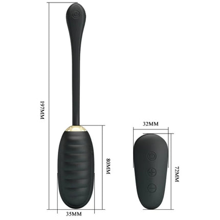 PRETTY LOVE - DOREEN LUXURY WIEDERAUFLADBARES VIBRIERENDES EI SCHWARZ MIT FERNBEDIENUNG - Vibrierendes Ei