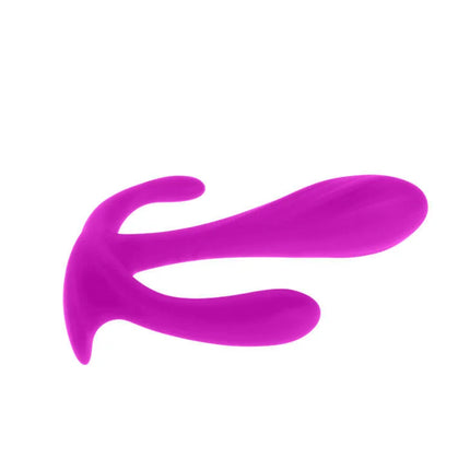 Vibranter magentafarbener silikon-doppelstimulationsspielzeug edgar von pretty love mit ergonomischem dreifach gebogenem design