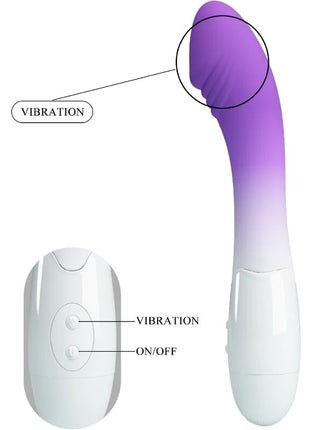 Pretty love elemental g-spot vibrator mit 30 vibrationen in lila aus silikon mit fernbedienung und gradientdesign