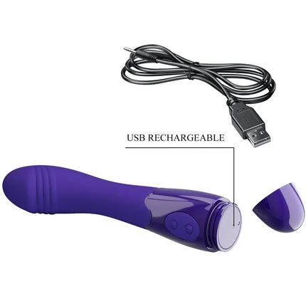 PRETTY LOVE - ELEMENTAL YOUTH VIOLET VIBRATOR DILDO - Dildos