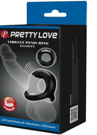 PRETTY LOVE - ELLIOTT SCHWARZER VIBRIERENDER RING - Penisring mit Vibration