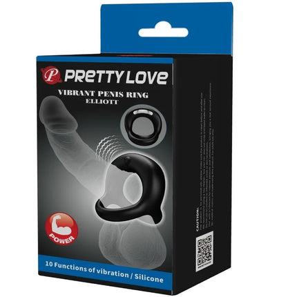 PRETTY LOVE - ELLIOTT SCHWARZER VIBRIERENDER RING - Penisring mit Vibration