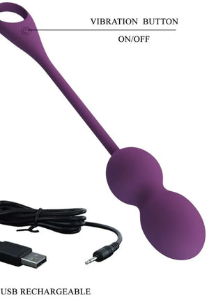 PRETTY LOVE - ELVIRA KEGEL BALLS APP FERNBEDIENUNG - LILA - Vibrierendes Ei