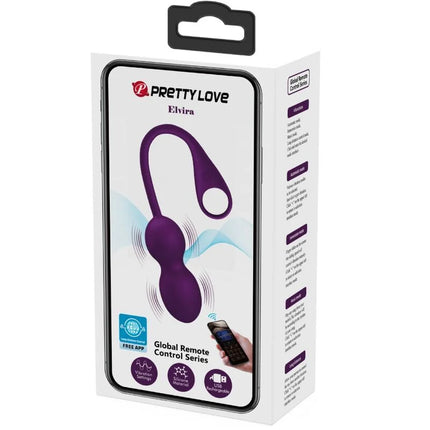 PRETTY LOVE - ELVIRA KEGEL BALLS APP FERNBEDIENUNG - LILA - Vibrierendes Ei