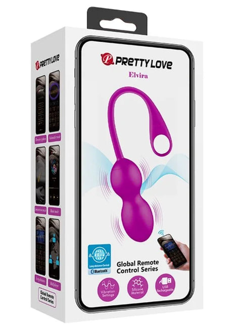 PRETTY LOVE - ELVIRA WIEDERAUFLADBARE VIBRIERBÄLLE LILA - Vibrierende Kugeln