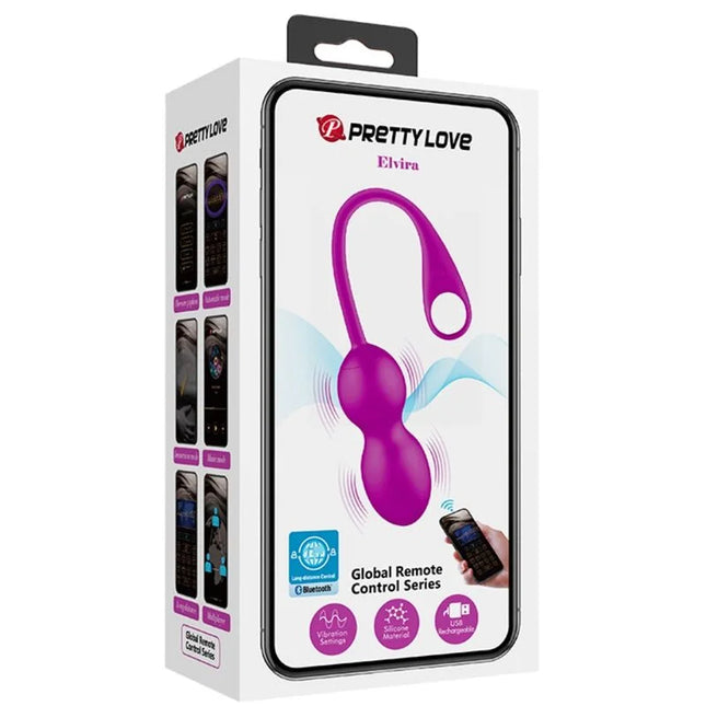 PRETTY LOVE - ELVIRA WIEDERAUFLADBARE VIBRIERBÄLLE LILA - Vibrierende Kugeln