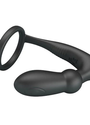 PRETTY LOVE - EMONI PENISRING + ANAL PLUG 12 VIBRATIONEN SCHWARZ - Analplug