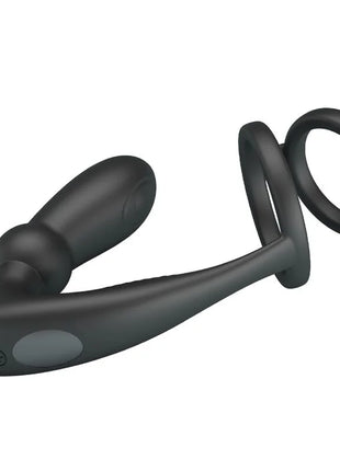PRETTY LOVE - EMONI PENISRING + ANAL PLUG 12 VIBRATIONEN SCHWARZ - Analplug