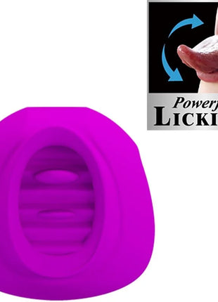 Lila silikon zungen-klitoris-stimulator von pretty love mit strukturierter innenfläche und 12 vibrationen