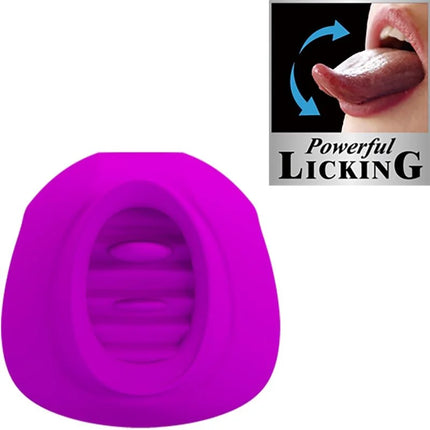 Lila silikon zungen-klitoris-stimulator von pretty love mit strukturierter innenfläche und 12 vibrationen