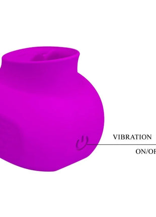 Vibrierender lila silikon klitoris stimulator mit power taste und vibrationskontrolle von pretty love estelle