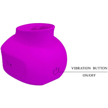 Vibrierender lila silikon klitoris stimulator mit power taste und vibrationskontrolle von pretty love estelle