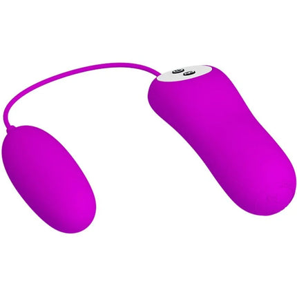 Vibrierendes ei von pretty love eunice in lebendigem lila mit ergonomischem design und glattem silikonfinish