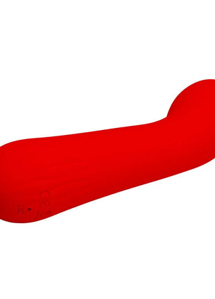 Vibrant roter silikon vibrator pretty love faun mit glatten abgerundeten konturen und leicht konischer form