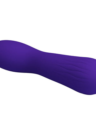 Pretty love faun vibrator lila silikon mit glattem rundem design und subtiler strukturierter griffsfläche