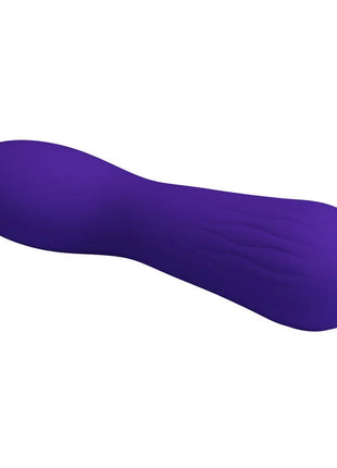 Pretty love faun vibrator lila silikon mit glattem rundem design und subtiler strukturierter griffsfläche