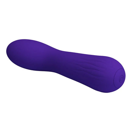 Pretty love faun vibrator lila silikon mit glattem rundem design und subtiler strukturierter griffsfläche