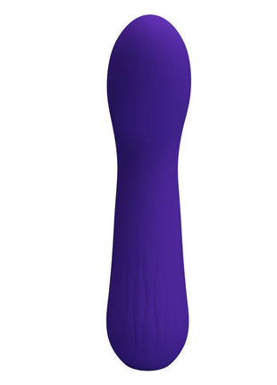 Lila silikon vibrator mit glatten runden konturen und leicht konischem design von pretty love faun vibrator