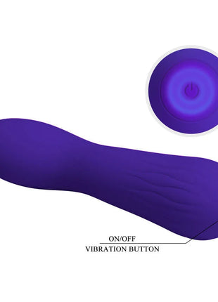 Prätty love faun vibrator lila silikonvibrator mit glattem, gebogenem design und integriertem an- und ausschalter