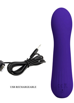 Lila silikon vibratorstab pretty love faun mit usb-ladekabel und vibrationsfunktion