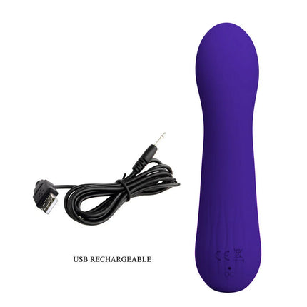 Lila silikon vibratorstab pretty love faun mit usb-ladekabel und vibrationsfunktion