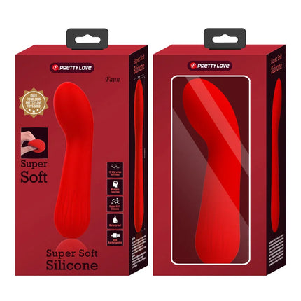 Roter pretty love faun vibrator aus superweichem silikon für sanfte und angenehme anwendung