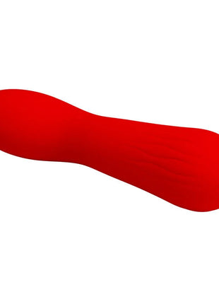 Roter silikon vibrator pretty love faun mit glatten abgerundeten konturen und konischem design