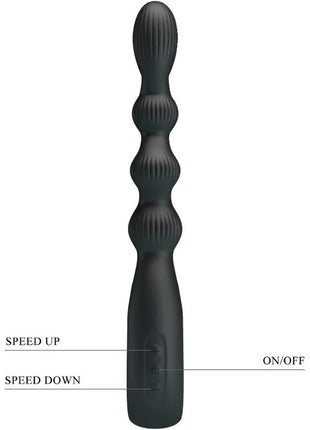 PRETTY LOVE - FEDERER ANALVIBRATOR 12 VIBRATIONEN SCHWARZ