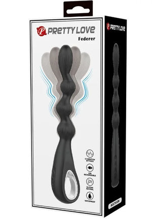 PRETTY LOVE - FEDERER ANALVIBRATOR 12 VIBRATIONEN SCHWARZ