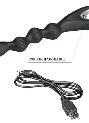 PRETTY LOVE - FEDERER ANALVIBRATOR 12 VIBRATIONEN SCHWARZ