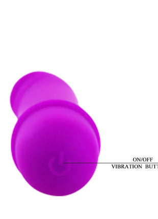 Lila silikon vibrator mit rundem, bauchigem kopf und konisch zulaufendem schaft von pretty love flirtation beck vibrator