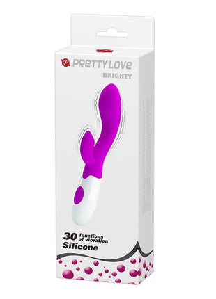 Prätty love flirtation brighty silikon vibrotor in lila und weiß in der originalverpackung