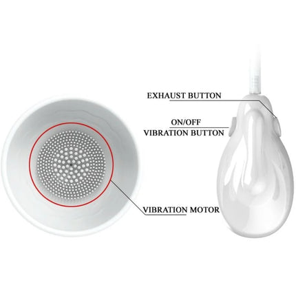 Weißer handvibrator aus plastik mit glatter glänzender oberfläche und ergonomischer tropfenform von pretty love