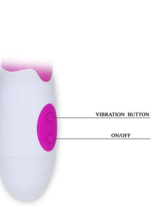 Weißer und pinker silikon-ei-vibrator mit glattem, abgerundetem design von Pretty Love Flirtation