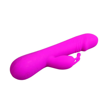 Vibranter pinker silikon rabbit vibrator von Pretty Love mit Kaninchen-Design für intensive Stimulation