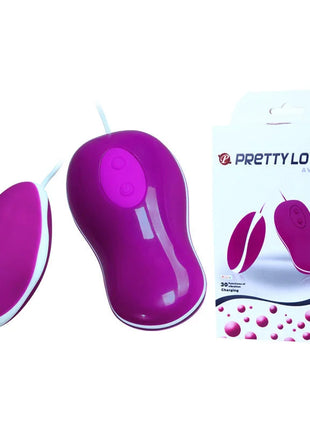 Pretty love flirtation vibrierendes ei mit fernbedienung avery in lila und weiß aus silikon mit ergonomischem design