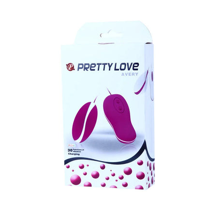 Purple prettylove avery vibrierendes ei mit fernbedienung in glänzender plastikverpackung mit modernem design