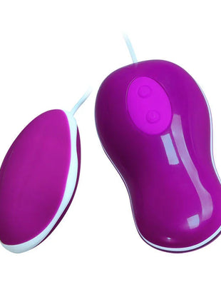 Vibrierendes ei mit fernbedienung avery von pretty love in lebhaftem lila und weiß aus silikon mit ergonomischem design