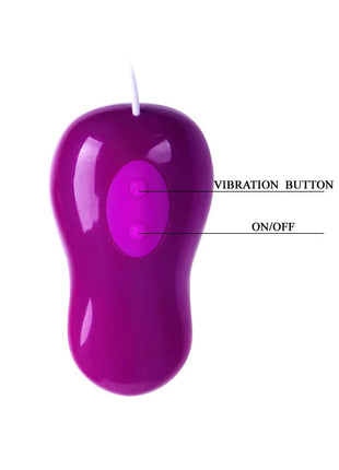 Pretty love flirtation vibrierendes ei aus lila silikon mit glatter oberfläche und zwei bedientasten vibration und an aus