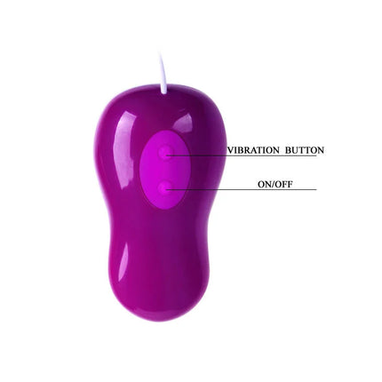 Pretty love flirtation vibrierendes ei aus lila silikon mit glatter oberfläche und zwei bedientasten vibration und an aus