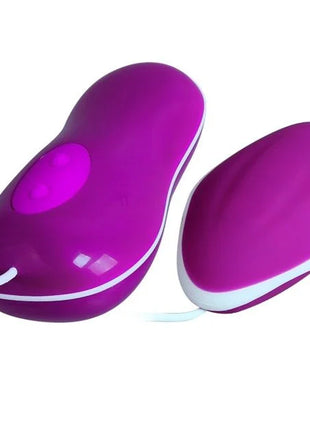Pretty love flirtation vibrierendes ei avery lila silikon mit weißem rand und stromkabel