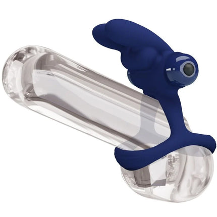 PRETTY LOVE - FRANCISCO DOPPELTER VIBRATIONSRING KANINCHEN BLAU - Penisring mit Vibration
